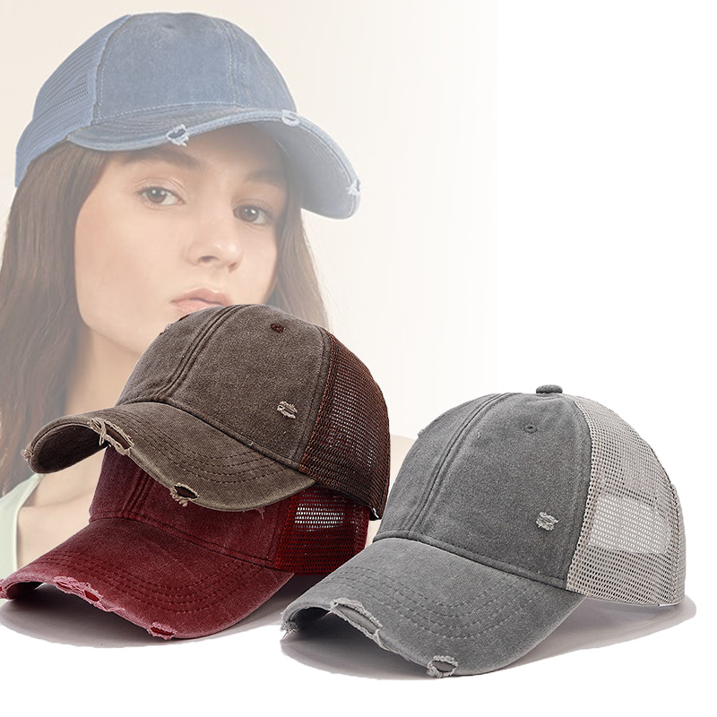 Trucker Cap Mesh - Модные кепки дальнобойщика, однотонная бейсболка с