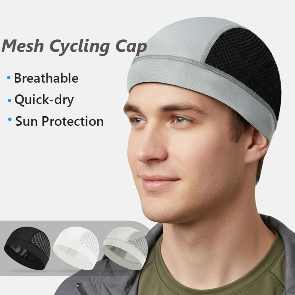 Skull Cap Helmet Liner - Легкая сетчатая шапка-бини с принтом черепа,