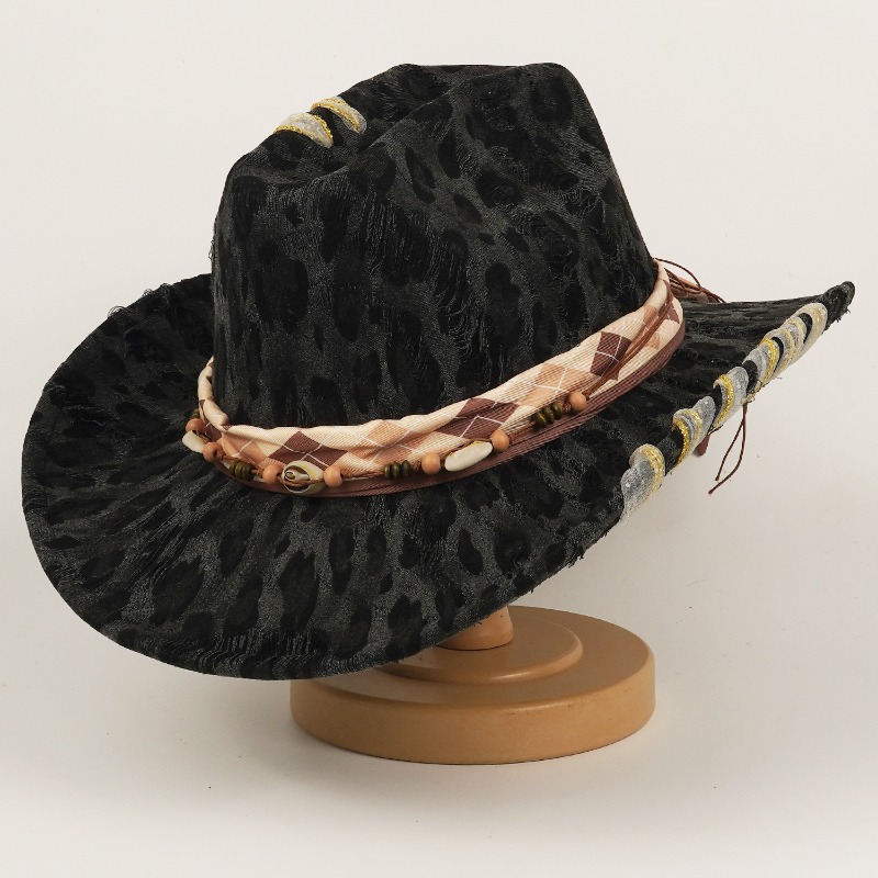 Ковбойская шляпа с леопардовым – обзор и цена Cowboy Hat Straw